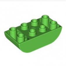 LEGO® DUPLO® 4652748 L GROEN - ML-7 LEGO®  DUPLO®   2x4 omgekeerd gebogen LICHT GROEN