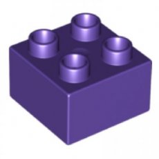 LEGO®  DUPLO®   2x2 DONKER PAARS