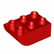 LEGO® DUPLO® 6073864 ROOD - ML-27 LEGO®  DUPLO®  brique 2x3  inversé courbe ROUGE