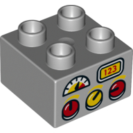 LEGO®  DUPLO®   2x2 LICHT GRIJS met knoppen afbeelding