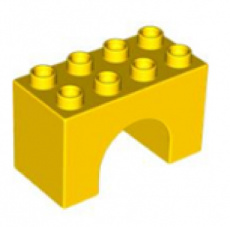 LEGO® DUPLO® 6213652 GEEL - ML-7 LEGO®  DUPLO® brique arc  2x4x2 arc JAUNE