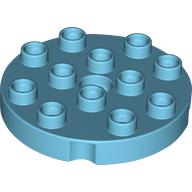 LEGO® DUPLO® 6306692 MED AZUUR BLAUW - ML-10 LEGO® DUPLO® brique 4x4 rond MEDIUM AZUR BLEU