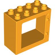 LEGO®  DUPLO®   2x4x3 window frame LIGHT ORANGE