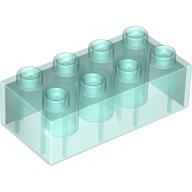 LEGO® DUPLO®  2x4 TRANSPARANT LICHT BLAUW