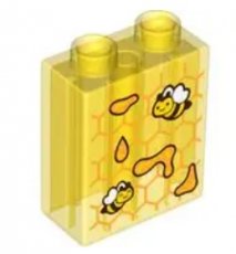 LEGO®  DUPLO® 1x2x2  TRANSPARANT GEEL