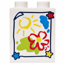 LEGO® DUPLO® 6598841 WIT - M-51-F LEGO®  DUPLO® brique 1x2x2  BLANC